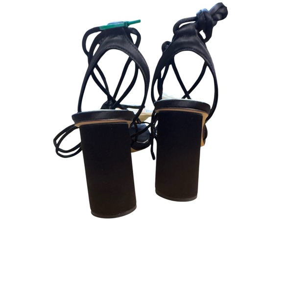 🌟 Gianni Bini Dakota Satin Flower Ankle Wrap Dress Sandals - Picture 6 of 9